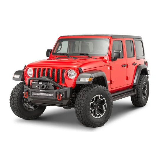 Go Rhino 331101T Rockline Front Bumper with Overrider Grille Guard for 07-23 Jeep Wrangler JL, JK & Gladiator JT