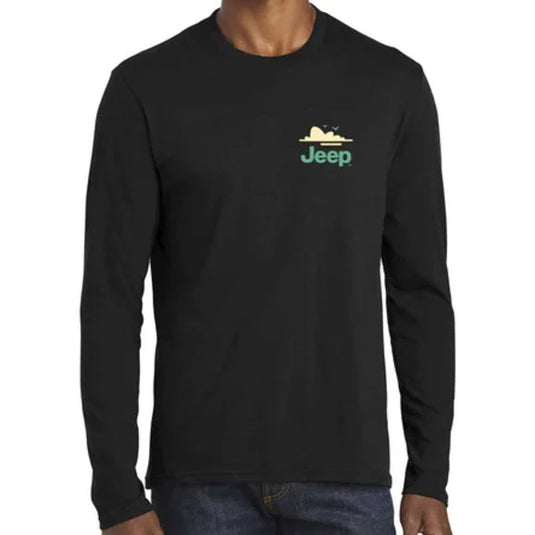 Jeep Merchandise Mens Long Sleeve Jeep Dunes T-Shirt in Black