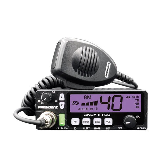 President Electronics TXUS076-1 Andy II FCC CB Radio