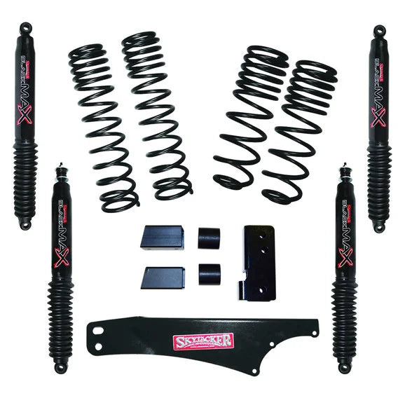 Skyjacker 2-2.5 Dual Rate Long Travel Coil Suspension System with Shocks for 07-18 Jeep Wrangler JK Unlimited 4 Door