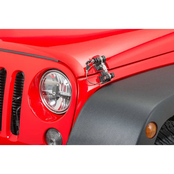 Load image into Gallery viewer, DV8 Offroad Hood Hold Downs with Turnbuckles for 07-18 Jeep Wrangler JK
