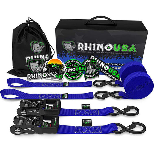 Rhino USA 1.6" x 8' Heavy Duty Ratchet Tie-Down