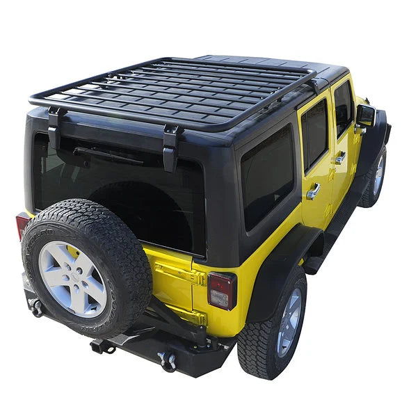 Load image into Gallery viewer, Paramount Automotive 81-10802 Flat Roof Rack for 07-18 Jeep Wrangler JK 2-Door &amp; Unlimited JK 4-Door
