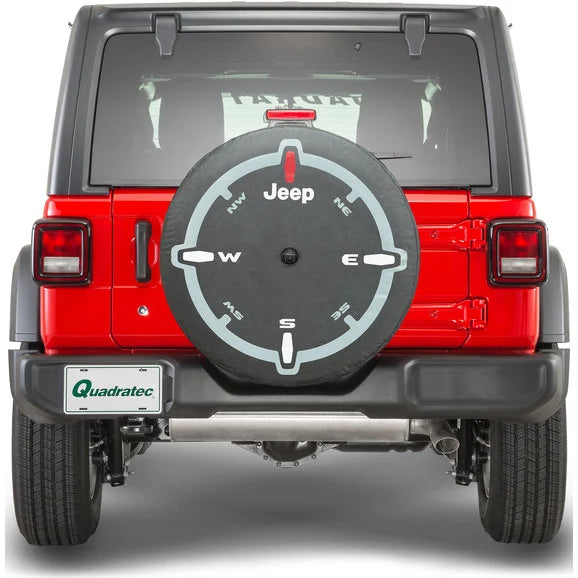 Mopar 82215446 Compass Design Spare Tire Cover for 18-21 Jeep Wrangler JL