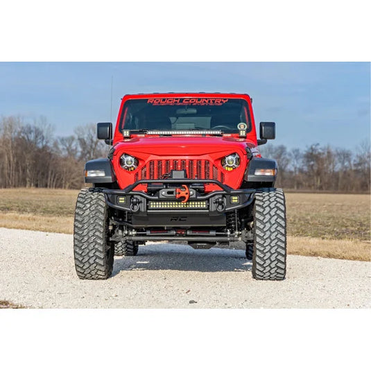 Rough Country 10647 Tubular Front Winch Bumper for 07-24 Jeep Wrangler JL, JK & Gladiator JT