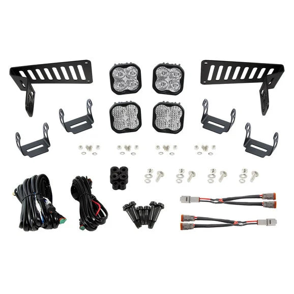 Load image into Gallery viewer, Diode Dynamics Cowl Mounted SS3 LED Light Kit for 18-24 Jeep Wrangler JL &amp; Gladiator JT
