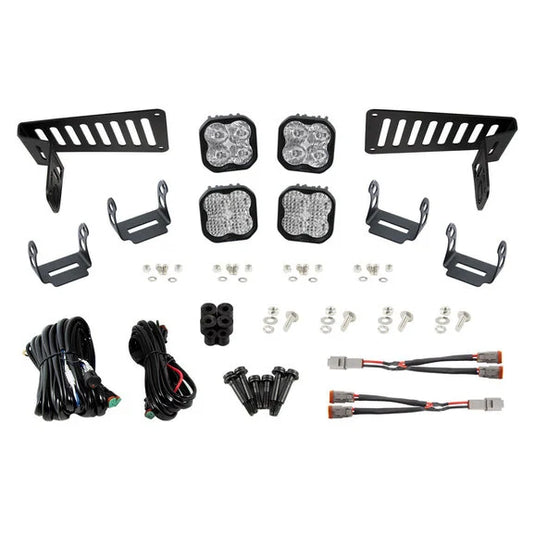 Diode Dynamics Cowl Mounted SS3 LED Light Kit for 18-24 Jeep Wrangler JL & Gladiator JT