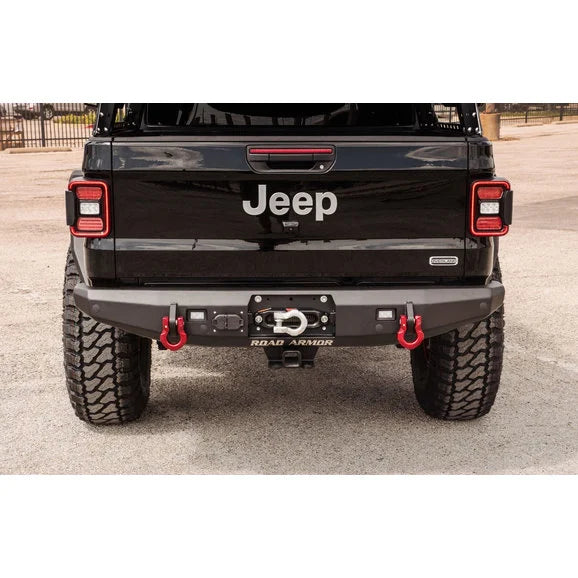 Load image into Gallery viewer, Road Armor 5203R0B Stealth Full Width Rear Winch Bumper for 2020 Jeep Gladiator JT
