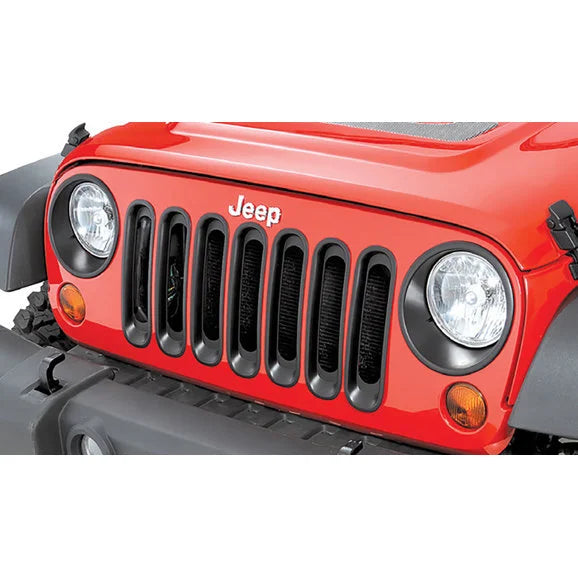 Load image into Gallery viewer, Rugged Ridge 12419.25 Headlight Trim in Black for 07-18 Jeep Wrangler JK
