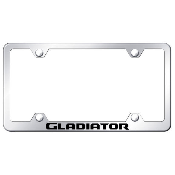 Load image into Gallery viewer, Automotive Gold Laser Etched Stainless Gladiator License Plate Frame
