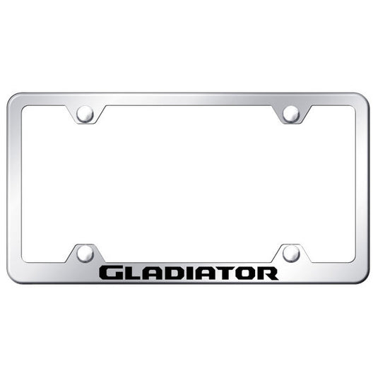 Automotive Gold Laser Etched Stainless Gladiator License Plate Frame