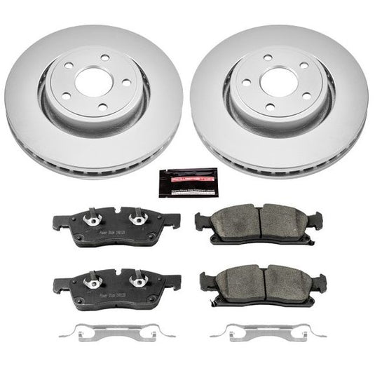 Power Stop CRK6536 Front Z17 Evolution Geomet Coated Brake Kit for 13-15 Jeep Grand Cherokee WK