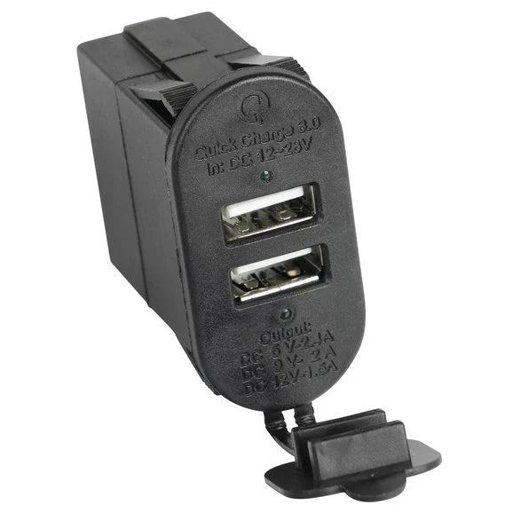 Rugged Ridge 17235.16 Dual USB Port Qi Capabilities 3.0