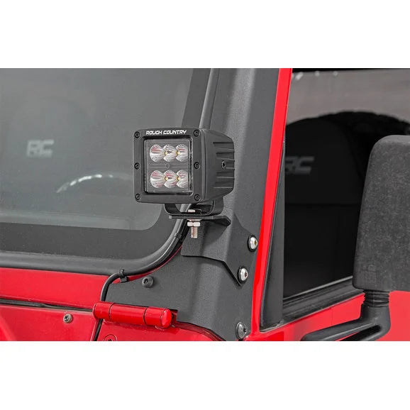 Load image into Gallery viewer, Rough Country 70046 Lower A-Pillar Light Mounts for 97-06 Jeep Wrangler TJ
