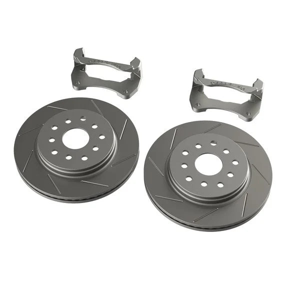 Load image into Gallery viewer, Teraflex 4303490 Front Big Rotor Kit with Slotted Rotors for 07-18 Jeep Wrangler JK
