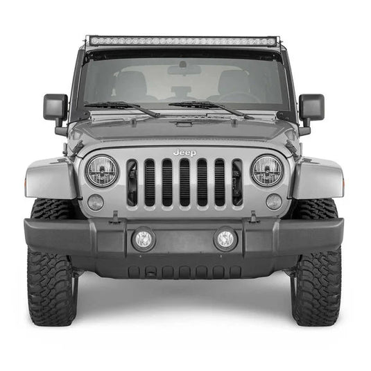 Quadratec J5 LED Light Bar Kit with 6 Bolt Style Windshield Mounting Brackets for 07-18 Jeep Wrangler JK