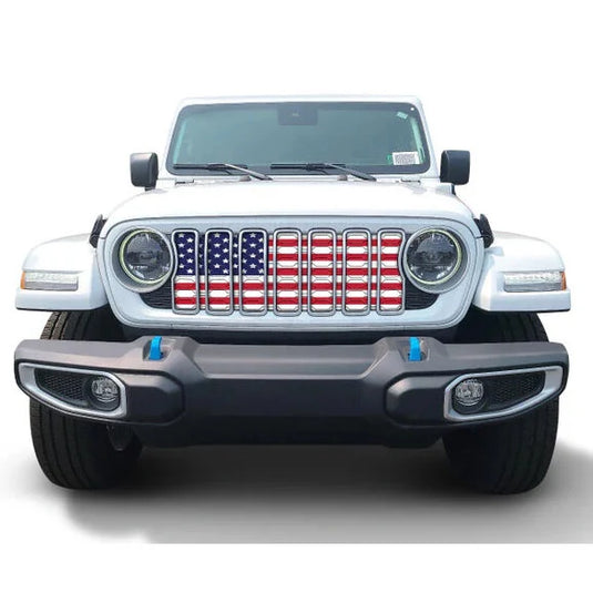 Under The Sun Inserts American Flag Series Grille Insert for 24 Jeep Wrangler JL and Gladiator JT