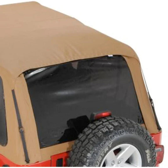 Rampage Products 1095171823 Frameless Trail Top Replacement Rear Tinted Window in Spice for 97-06 Jeep Wrangler TJ with Rampage Frameless Trail Top ONLY
