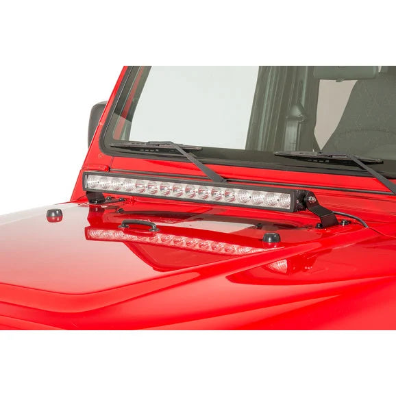 Load image into Gallery viewer, Quadratec Hood Mount Light Bracket for 97-06 Jeep Wrangler &amp; Unlimited TJ
