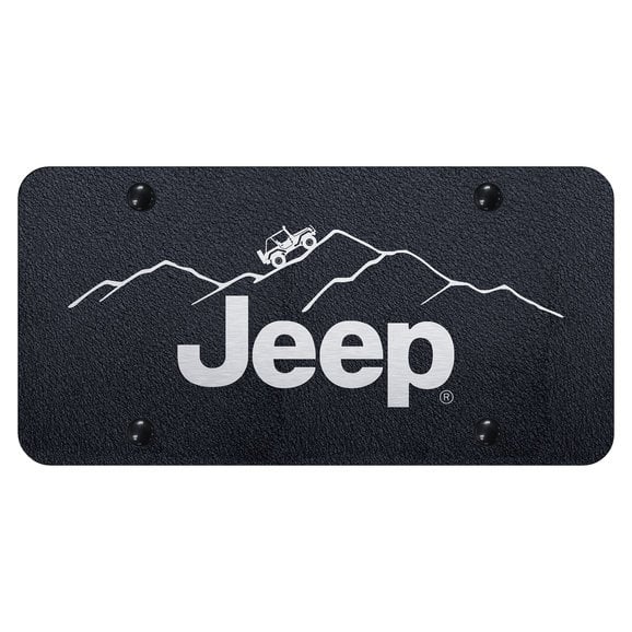 Automotive Gold Laser Etched Jeep Mountain License Plate