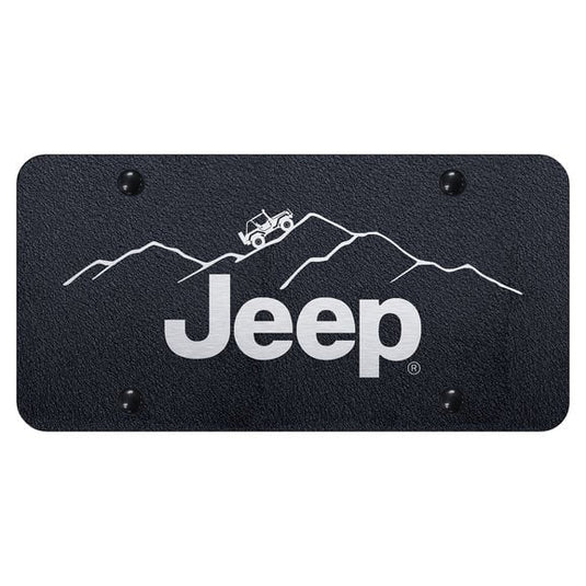 Automotive Gold Laser Etched Jeep Mountain License Plate