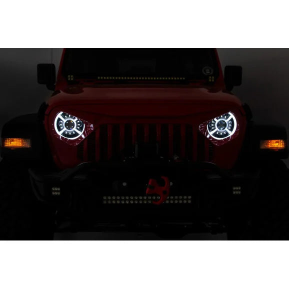 Load image into Gallery viewer, Rough Country RCH5300 9 Inch LED Halo Projector Headlights for 18-24 Jeep Wrangler JL &amp; 20-24 Gladiator JT
