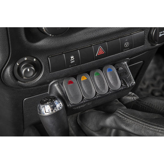 Rugged Ridge 17235.84 Lower Switch Panel Kit with Switches for 11-18 Jeep Wrangler JK