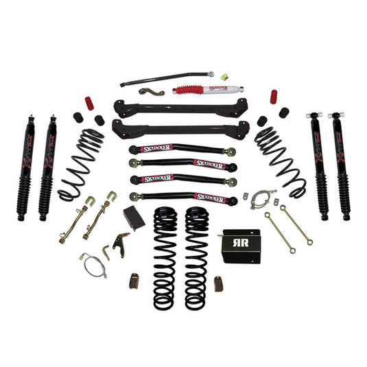 Skyjacker 4in Dual Rate Long Travel Long Arm Lift Kit for 97-06 Jeep Wrangler TJ