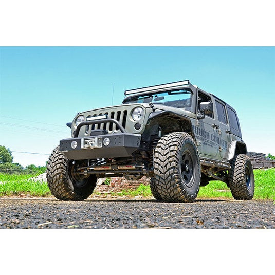 Rough Country 50in LED Light Bar Kit with Windshield Mounts for 07-18 Jeep Wrangler JK