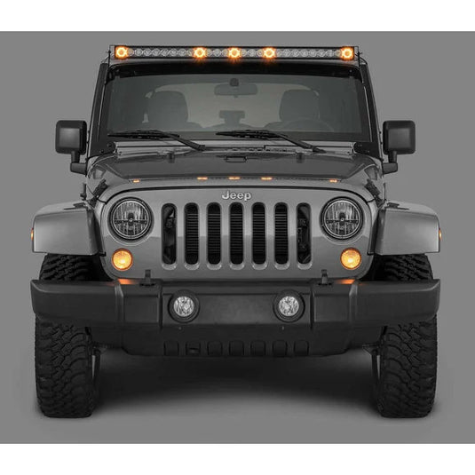 Quadratec J5 Light Bar with Fasttrack Mounting System & 3" Cube Lights for 07-18 Jeep Wrangler JK