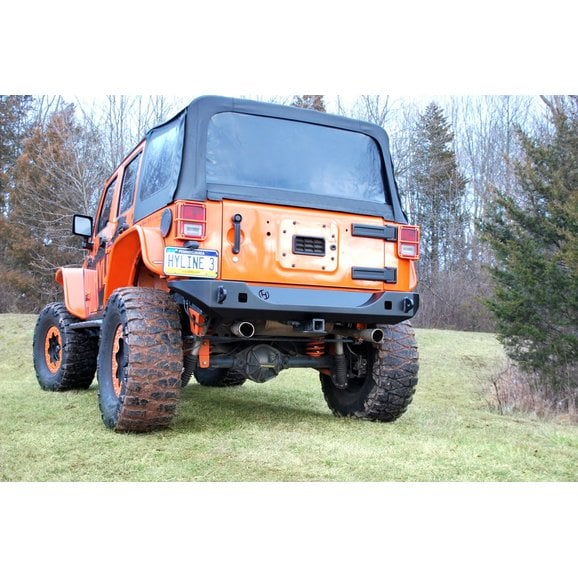 Load image into Gallery viewer, HyLine OffRoad 400.200.180 Ridgeline Midwidth Rear Bumper for 07-18 Jeep Wrangler JK
