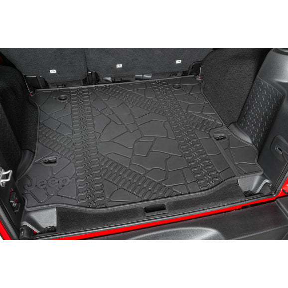 Mopar Cargo Liner Slush Mat with Tire Tread Pattern for 11-18 Jeep Wrangler Unlimited JK 4 Door