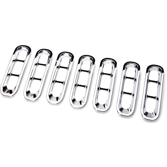 Rampage Products 87511 Chrome Grille Inserts for 07-18 Jeep Wrangler JK