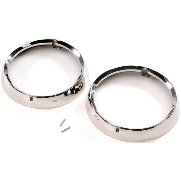 Load image into Gallery viewer, Kentrol Stainless Headlight Rings (Pair) for 72-86 Jeep CJ-5, CJ-6, CJ-7 &amp; CJ-8
