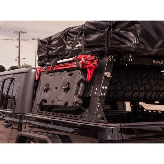 Road Armor 520BRS52B Treck Adjustable Bed Rack System with Bracket Kit for 20-22 Jeep Gladiator JT