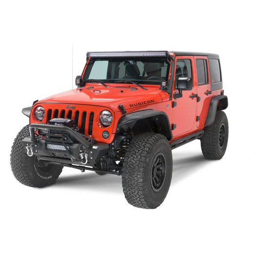 Fishbone Offroad FB22004 Front Stubby Winch Bumper with Tube Guard for 07-18 Jeep Wrangler JK