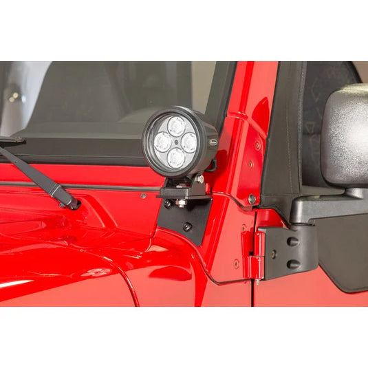 Quadratec Windshield Light Mounting Bracket for 97-06 Jeep Wrangler TJ Unlimited