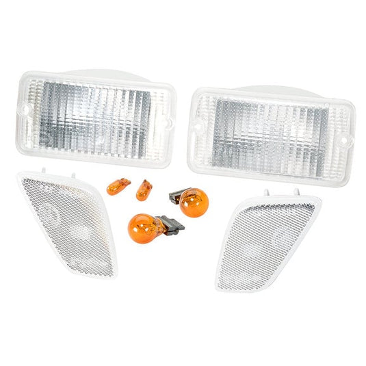 Crown Automotive RT28015 Clear Corner & Turn Signal Lens Kit for 97-06 Jeep Wrangler TJ & Unlimited