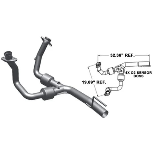 Magnaflow 93241 49 State Direct Fit Front Catalytic Converter for 99-01 Jeep Grand Cherokee WJ with 4.7L