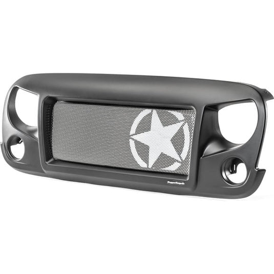 Rugged Ridge 12034.31 Spartan Grille with Star Mesh Insert Kit for 07-18 Jeep Wrangler JK