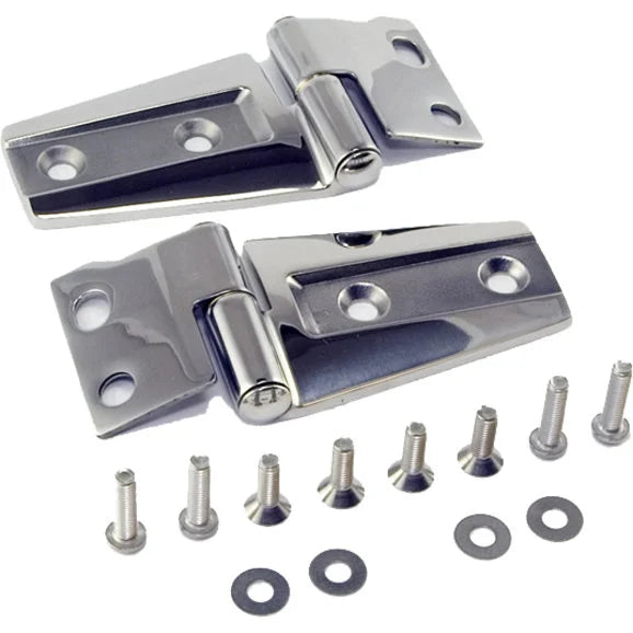 Rugged Ridge 11111.22 Stainless Steel Hood Hinge Kit for 07-18 Jeep Wrangler JK