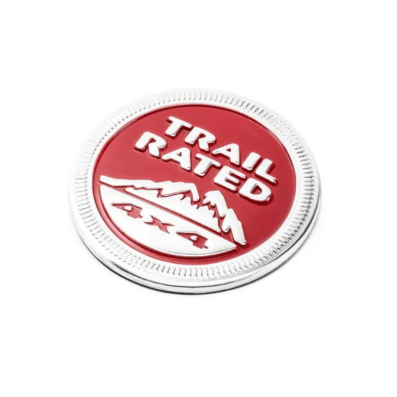 Load image into Gallery viewer, Mopar 68194212AA &quot;Trail Rated 4x4&quot; Badge in Red for 05-15 Jeep Vehicles
