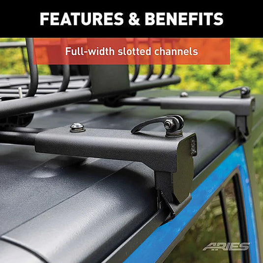 Aries 2070450 Roof Rack Crossbars for 07-18 Jeep Wrangler JK