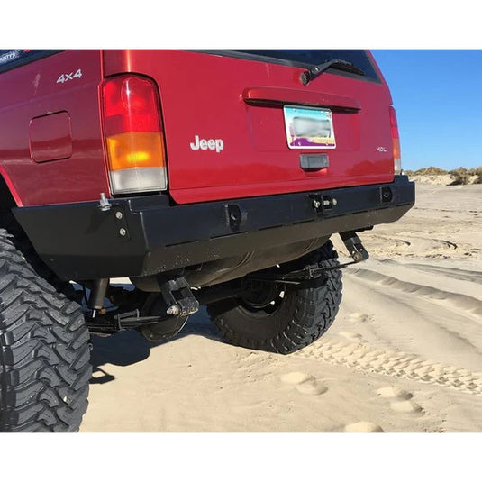 Rock Hard 4X4 RH1013A Rear Bumper in Black for 84-01 Jeep Cherokee XJ