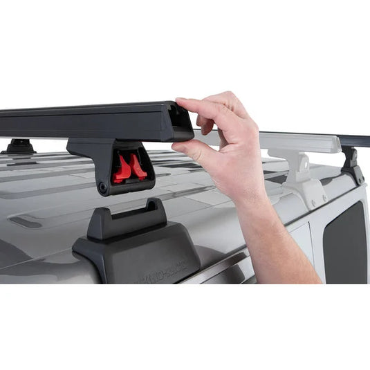 Rhino-Rack 2-Bar Backbone Roof Rack with Quick Mount Legs for 18-20 Jeep Wrangler JL Unlimited with Hardtop