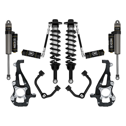 ICON 2021-2023 Ford F150 4WD, 3.5-4.5" Lift, Suspension System with Tubular Upper Control Arms