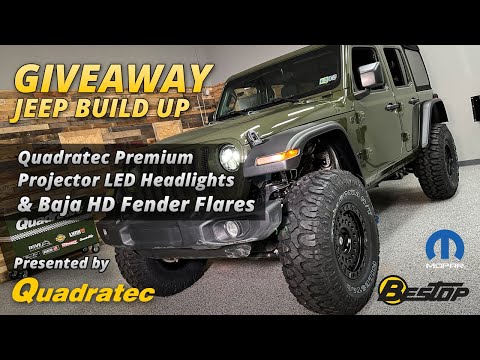 Load and play video in Gallery viewer, Quadratec Premium LED Projector Beam Headlight Kit for 18-23 Jeep Wrangler JL &amp; Gladiator JT
