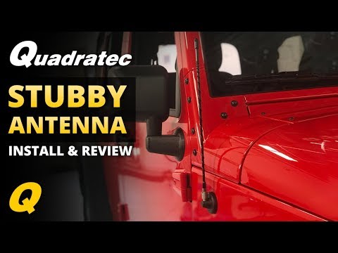 Load and play video in Gallery viewer, Quadratec 16&quot; Hi Performance AM/FM Stubby Antenna for 07-23 Jeep Wrangler JL, JK &amp; Gladiator JT
