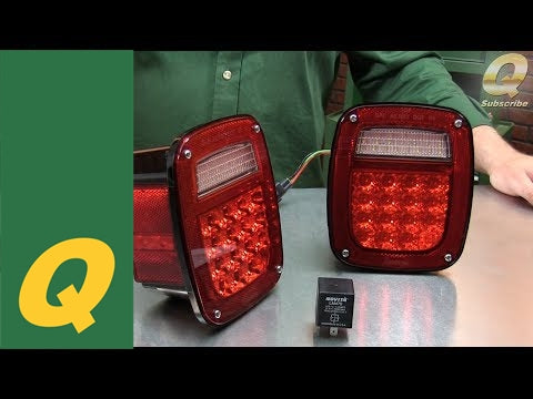 Load and play video in Gallery viewer, Quadratec LED Tail Light Kit for 91-95 Jeep Wrangler YJ
