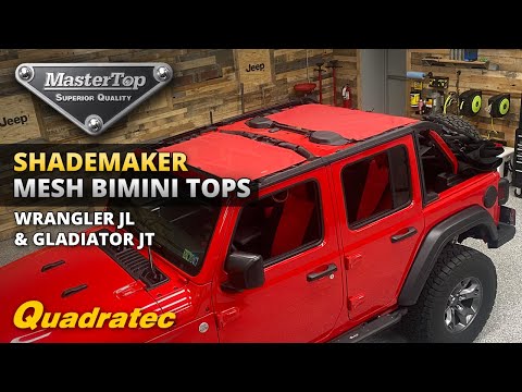 Load and play video in Gallery viewer, MasterTop ShadeMaker Freedom Mesh Bimini Top for 18-23 Jeep Wrangler JL
